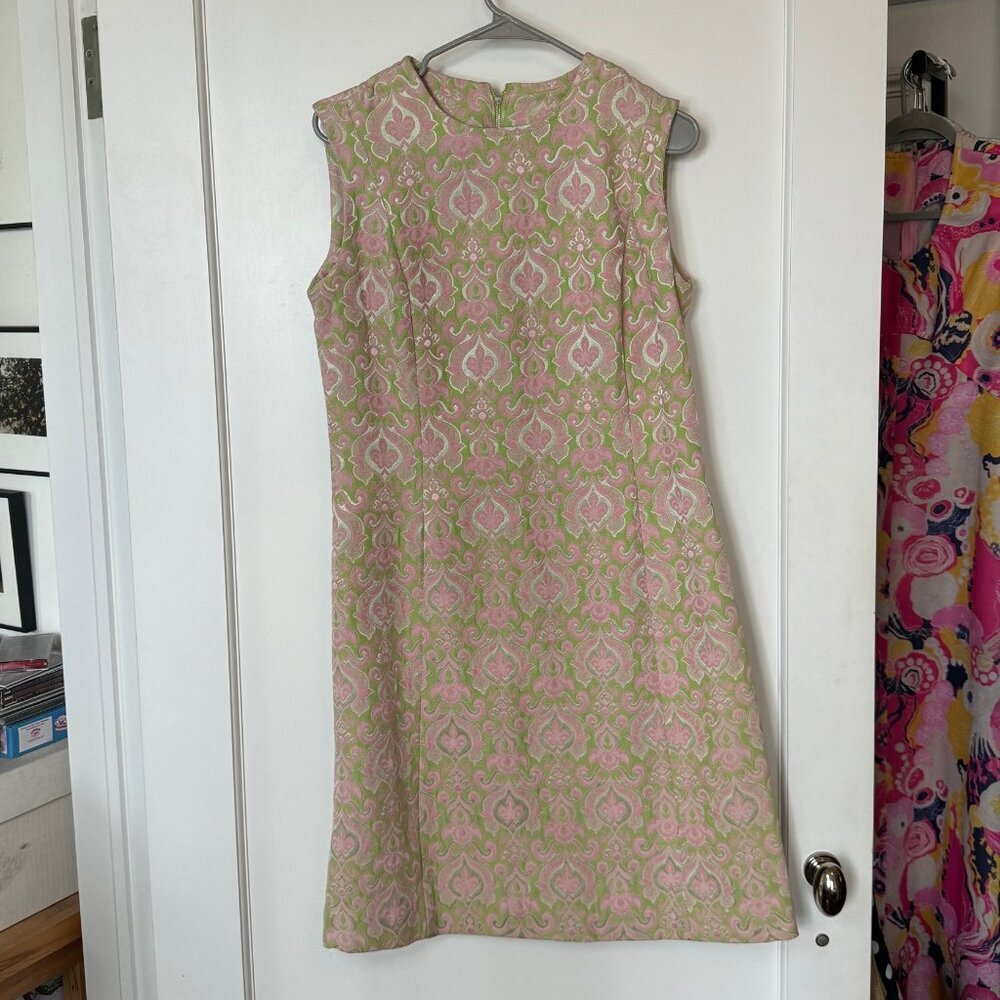 Stunning 60's Brocade Shift Dress
